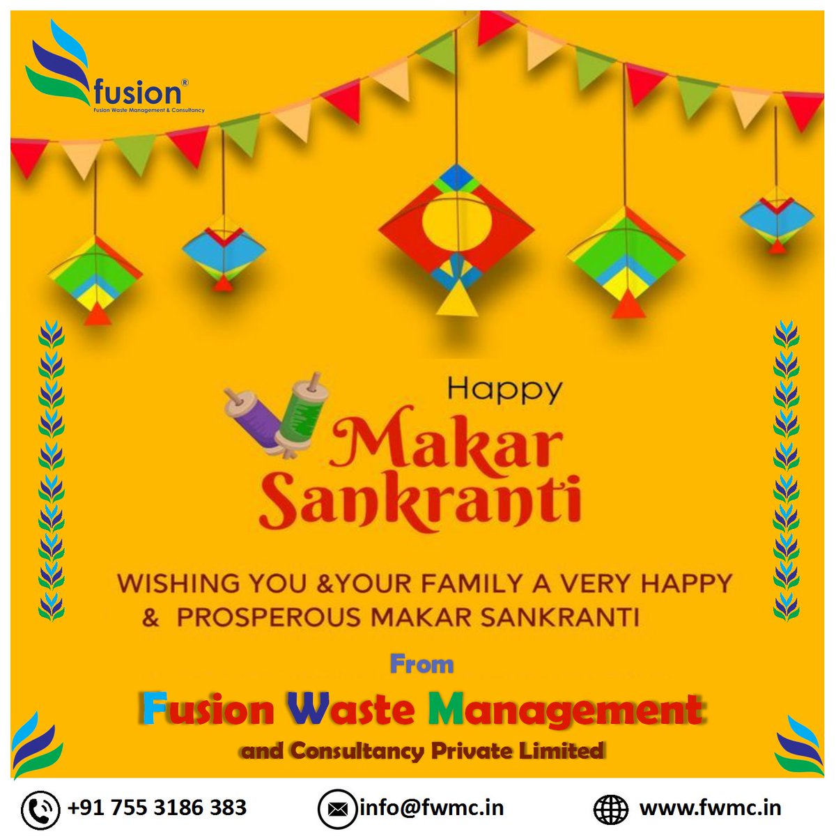 FWMC_India's tweet photo. 🪁🌞 Reaching New Heights, Together! 🌞🪁
This Makar Sankranti, let’s pledge to protect our environment as we soar towards our dreams. Wishing you a joyful and sustainable celebration! 💚🎉

#EcoFriendlyFestivals #MakarSankrantiWishes #FWMC https://t.co/FPJO4qhOBi