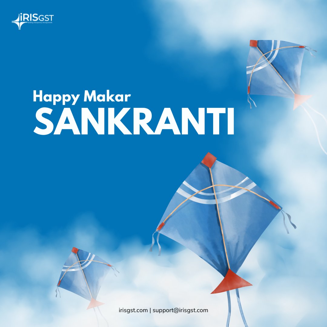 🌟 Happy #makarsankranti2025  ! 🌟
As the sun ascends, we look forward to new beginnings and brighter horizons. 
This #MakarSankranti, let’s soar high with seamless #GST solutions that help you focus on what truly matters—growth. 🪁
#GSTIndia #uttarayan2025 #Sankranthi2025