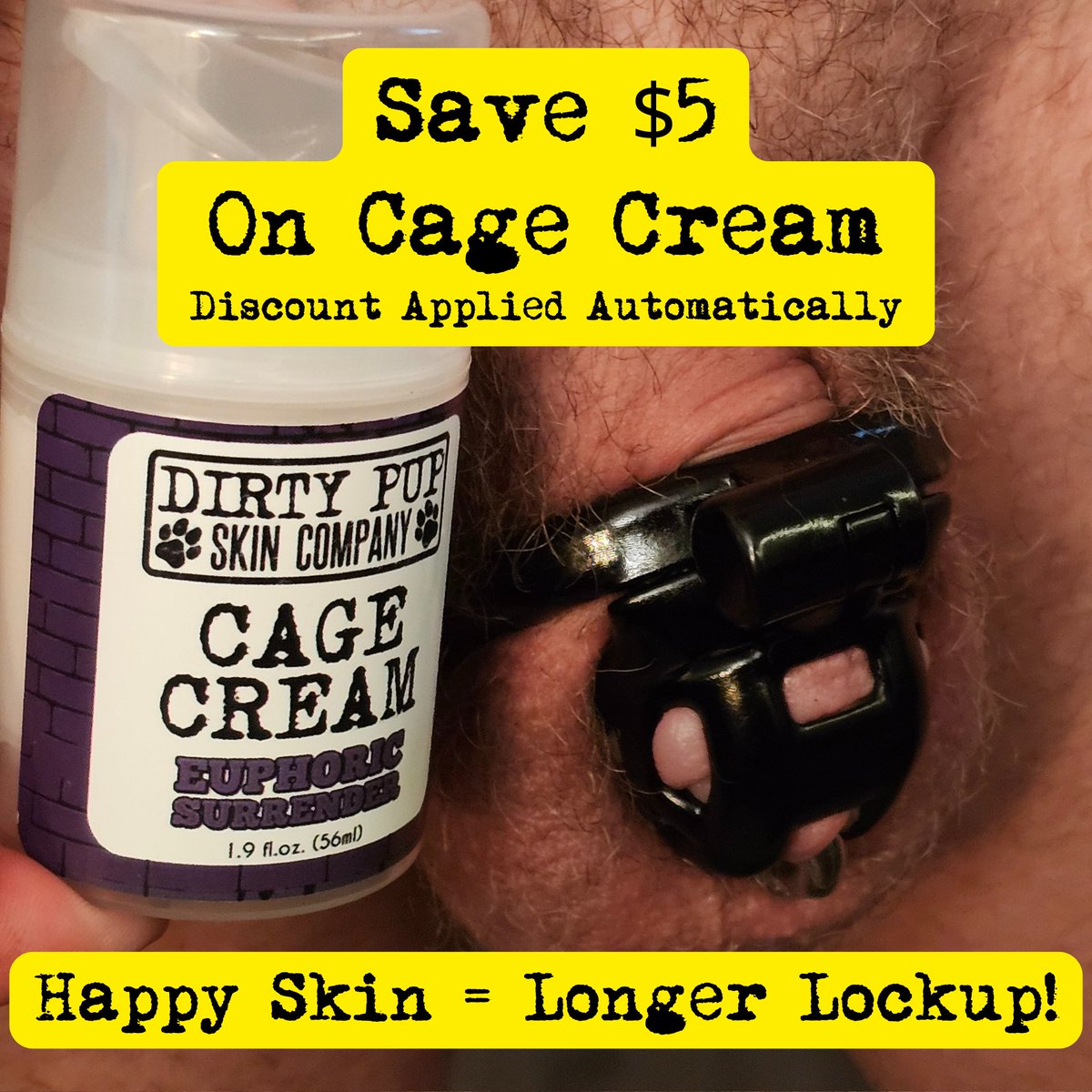 Happy National Chastity Day! 🔒

Order a bottle of cage cream today only and save $5! Available in 6 different fragrances and loaded with skin soothing ingredients. Keep your skin happy and stay locked longer!