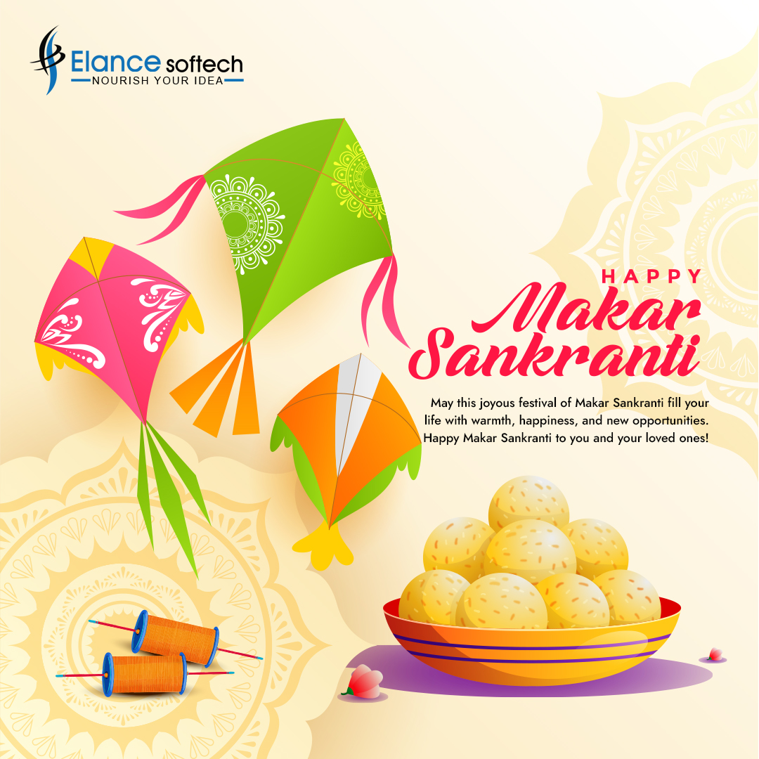 ElanceSoftech's tweet photo. Wishing you and your family a prosperous and joyful Makar Sankranti!

#happymakarsankranti #sankranti #makarsankranti #kitefestival #uttarayan #socialmedia #digitalmarketing  #SEO #SEM #SMO #CMS #WordPress #Android #iOS #PPC #ITServices #WebsiteDesign #ResponsiveWebDesign https://t.co/sevc412MAH