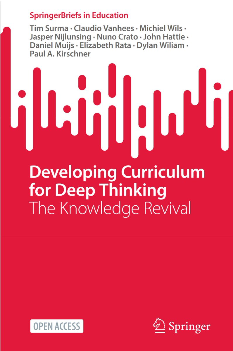 Accede a libro gratuito y abierto escrito por autores de 8 países: "Desarrollo del currículo para el pensamiento profundo. La revitalización del conocimiento". Estamos siendo testigos de un resurgimiento de la importancia del conocimiento en la educación acortar.link/OBeJV3