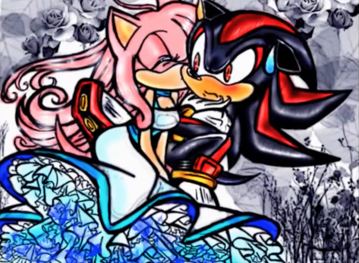 jazmine_here's tweet photo. High school drawing of these two. #shadamy #ShadowTheHedgehog #SonicTheHedgehog #amyrose #amyrosefanart #sonicart #sonicartist #sonicfanart #sonic https://t.co/j25seHNIEr