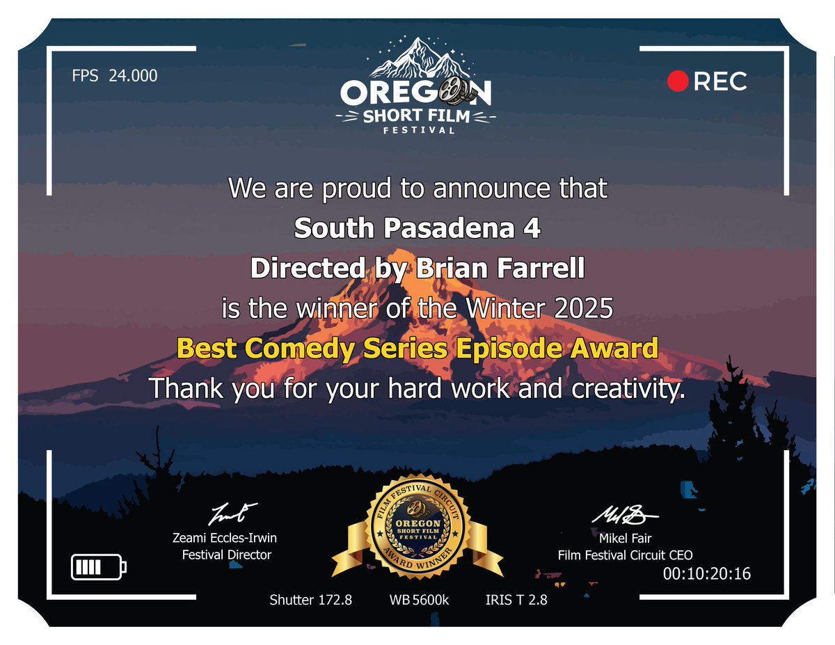 southpasfilm's tweet photo. Thank you Oregon Short Film Festival!
🤗🦚❤️ https://t.co/VDG4SrJAPB