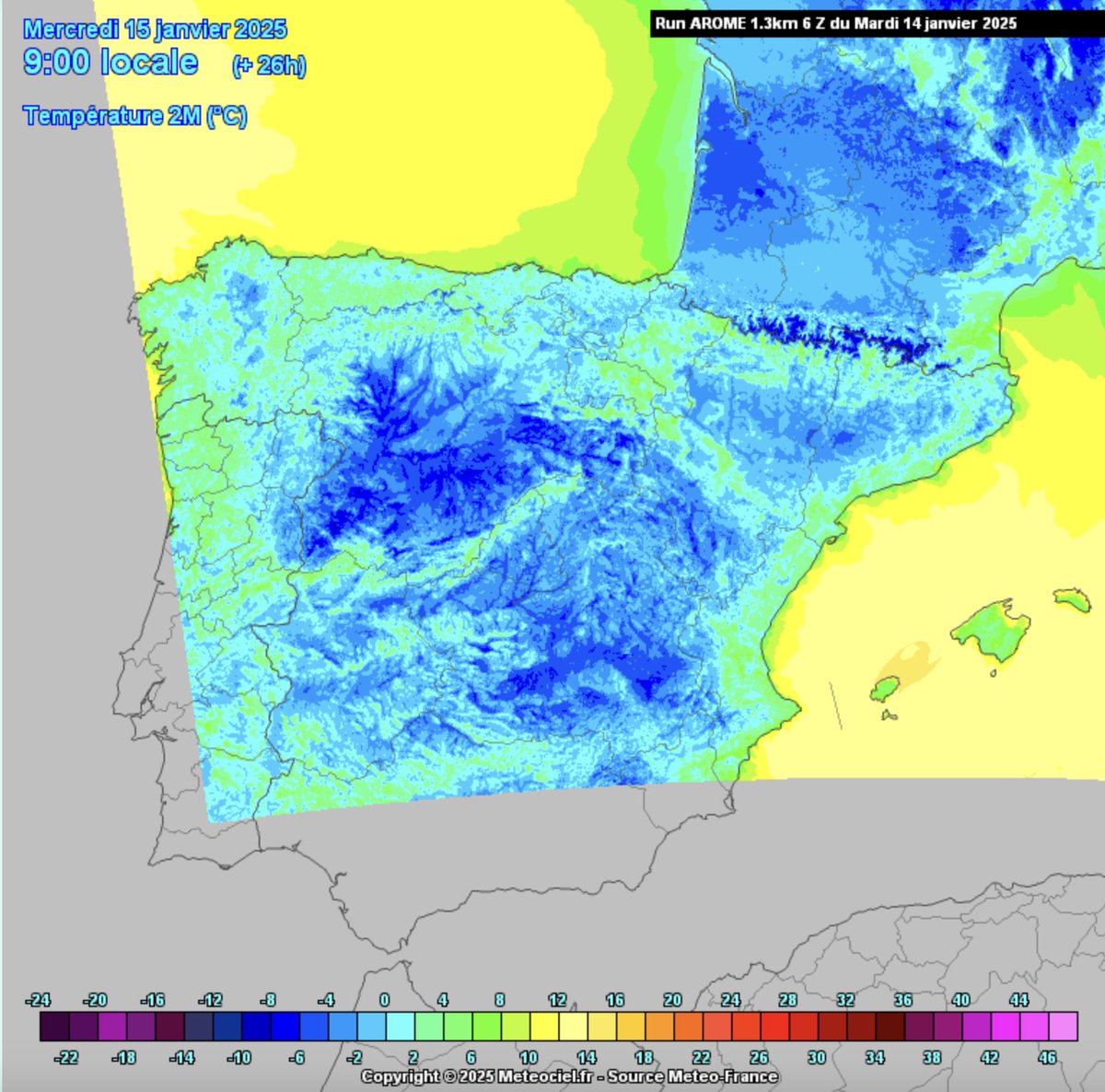 Este martes ha sido la noche más fresquita de lo que llevamos de temporada invernal. A destacar los -7ºC de Tomelloso o los -5,7ºC de Puertollano. Hasta Almadén ha claudicado, con -0,6ºC. En la capital, a las 11 h apenas pasábamos de los 0ºC. Mañana se repite la situación 👇