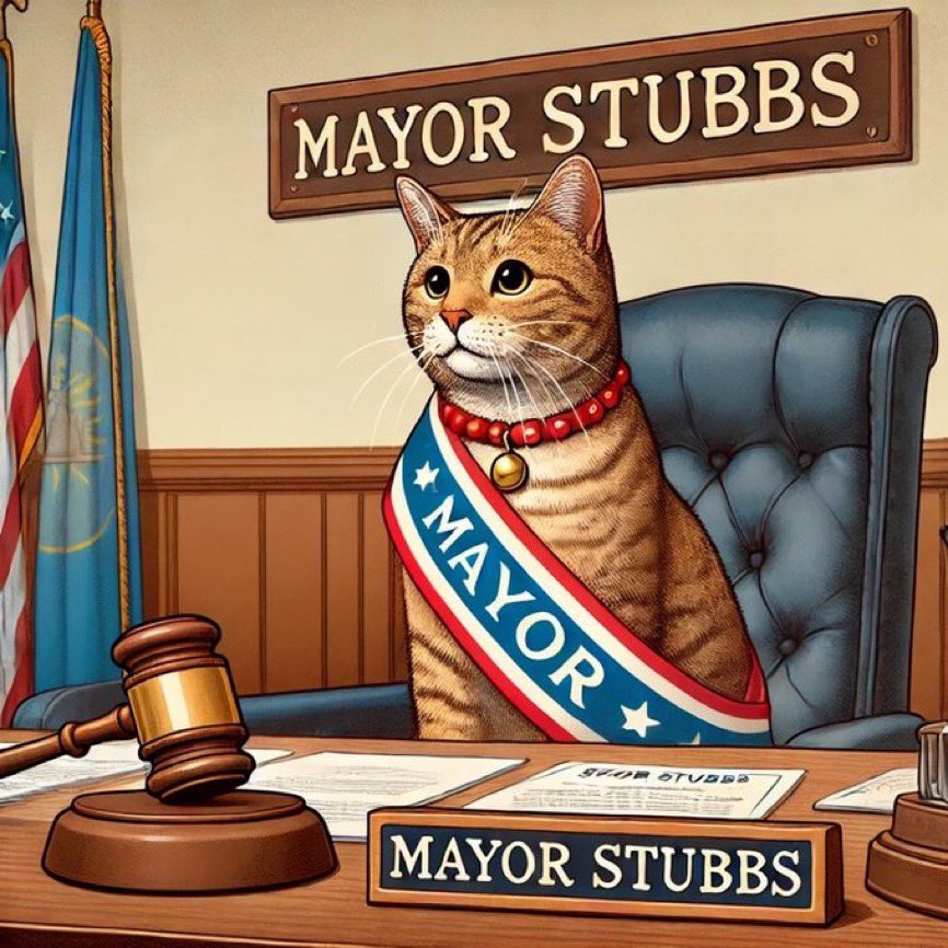 titsnfts's tweet photo. ๐จ #STUBBS Token Launch ๐จ
In memory of Stubbs the Cat, the legendary honorary mayor of Talkeetna, Alaska, who passed away at 20. ๐พ
๐ก $STUBBS on SOL will share his incredible story with the world!
X: @stubbscoin
#StubbsToken #SOL #CryptoCommunity #CatMayor #Memecoin https://t.co/FLbp6t5pfH
