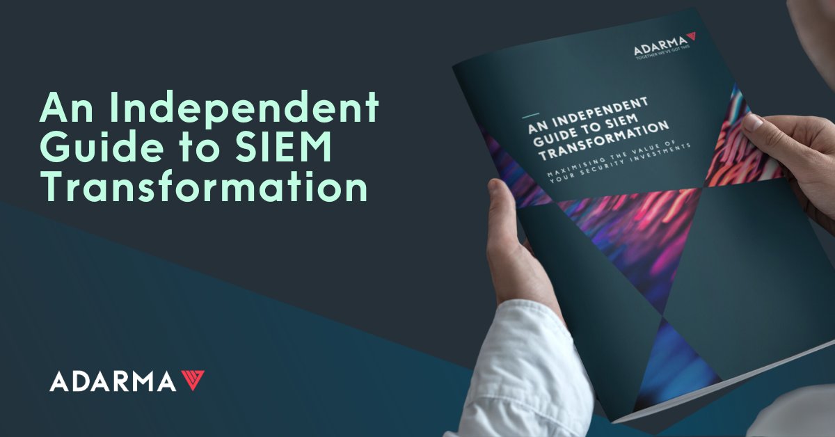 Is your SIEM meeting your security and ROI expectations?

Assess and elevate your #SIEM strategy with our Guide to SIEM Transformation. It offers a structured approach to upgrading your SIEM, ensuring it aligns with your organisation's evolving 👉 adarma.com/siem-transform…