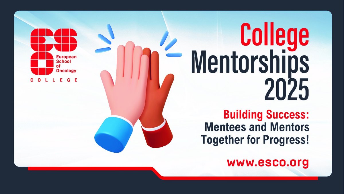 ESOncology's tweet photo. We are pleased to announce the mentorship pairings for 2025! Experienced mentors are now paired with aspiring professionals to support their growth within the oncology community. 🔗 https://t.co/zEIA4ekVQu

#OncologyMentorship #ProfessionalDevelopment #ESOncology https://t.co/ZXwHqsHu2r