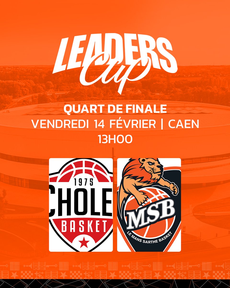 MSB_Officiel 🦁 (@msb_officiel) on Twitter photo 🗳️ <a href="/CB_officiel/">Cholet Basket</a> sera notre adversaire en quart de finale de la #LeadersCup ! ⚔️
🗓️ Vendredi 14 février
⏰ 13h
#GoMSB 🦁 🗳️ <a href="/CB_officiel/">Cholet Basket</a> sera notre adversaire en quart de finale de la #LeadersCup ! ⚔️
🗓️ Vendredi 14 février
⏰ 13h
#GoMSB 🦁