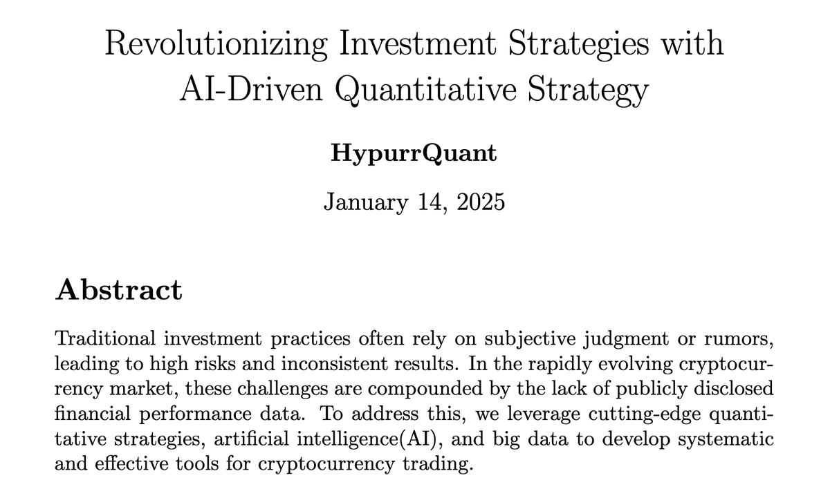 hypurrquant's tweet image. It will be released today.