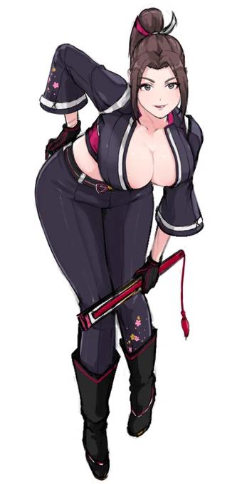 昔描いたライダースジャケットの舞さん 