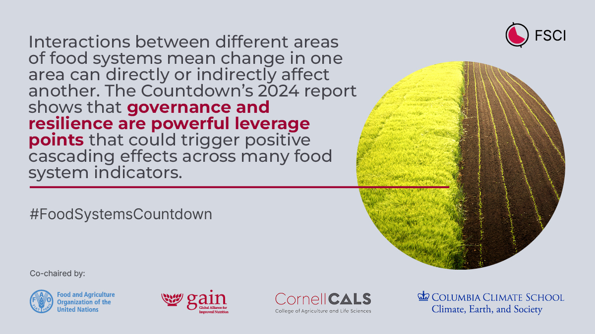 The 2024 Food Systems Countdown Report is out!
Find out the trends in food systems indicators, some are surprising. Keen to hear your thoughts. 

🔗Link to report ➡️bit.ly/3E6pxEg

#FoodSystemsCountdown
