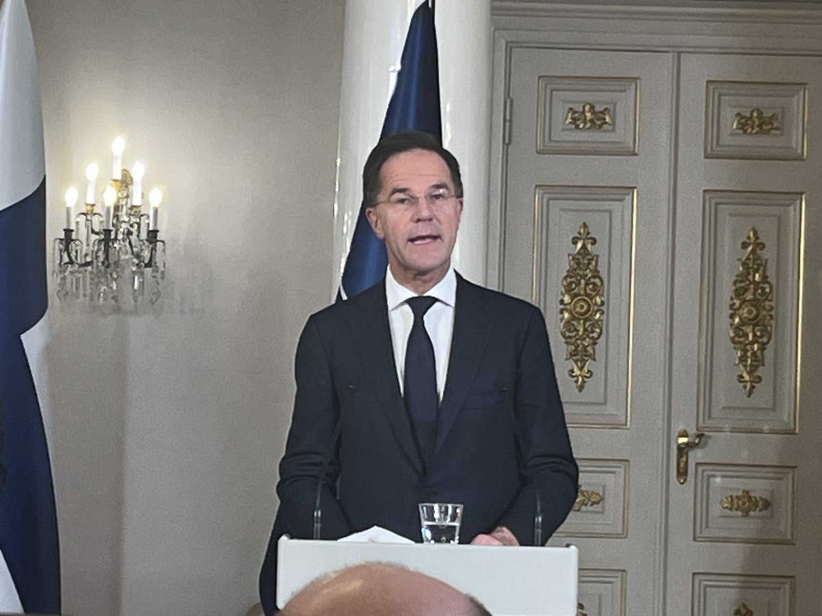 JUST IN:
After talks in Helsinki, #NATO chief Mark Rutte announces the launch of "Baltic Sentry", a new alliance initiative under the command of SACEUR Cavoli to increase surveillance and controls on ships traveling through NATO and international waters.