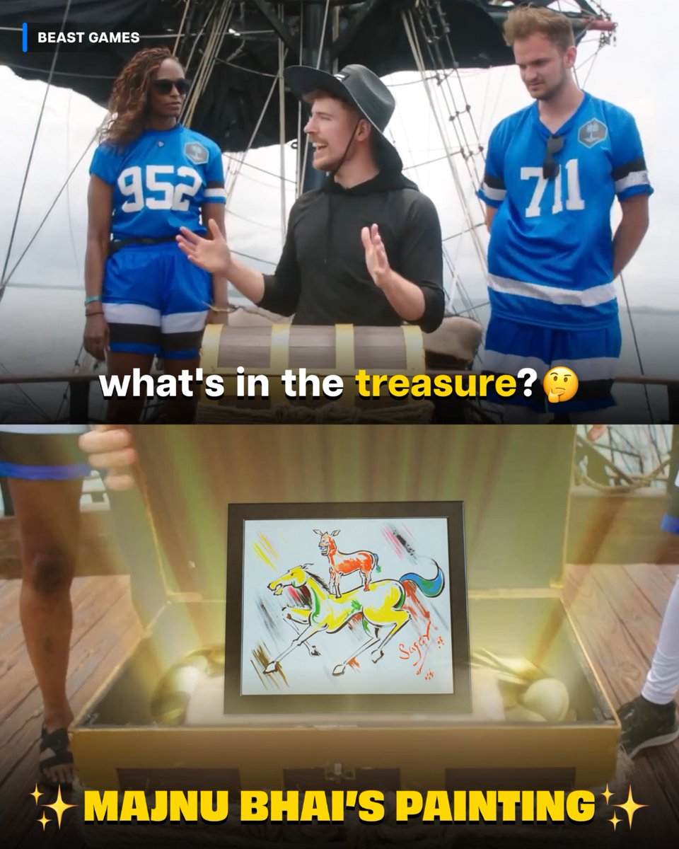 PrimeVideoIN's tweet image. swipe till the end to see the BIGGEST treasure of all times 🤯

#BeastGamesOnPrime, Watch Now
New episode, Every Thursday
