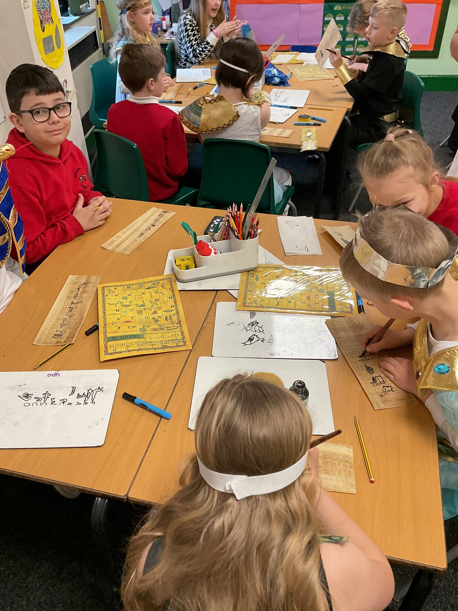 ChipperfieldYr4's tweet photo. An exciting day for our new topic Temples, Tombs and Treasures. Our little pharaohs will be baking and tasting Ancient Egyptian flatbread, making a death mask out of mod roc, writing their names on papyrus using hieroglyphics and mummifying a tomato @MissLinklater @BoothferryPS https://t.co/Vrb0Pj765S