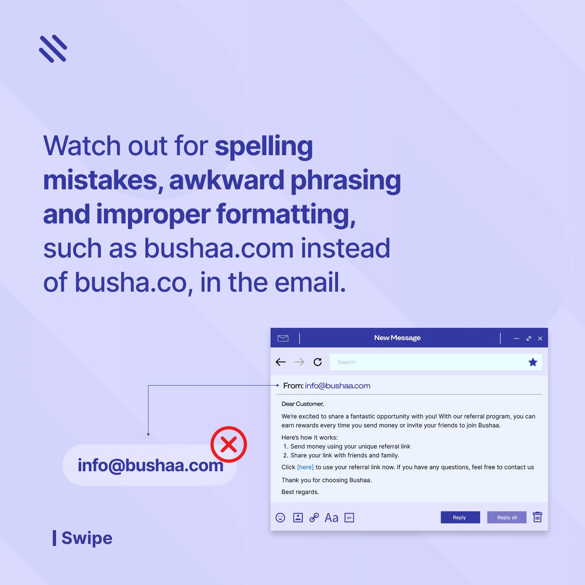 getBusha's tweet photo. Stay vigilant ‼️

Phishing scams are a growing threat, but staying informed and alert can make all the difference.

Always stay alert, and if you have any questions, just #AskBusha. https://t.co/VHPx8g4tAT