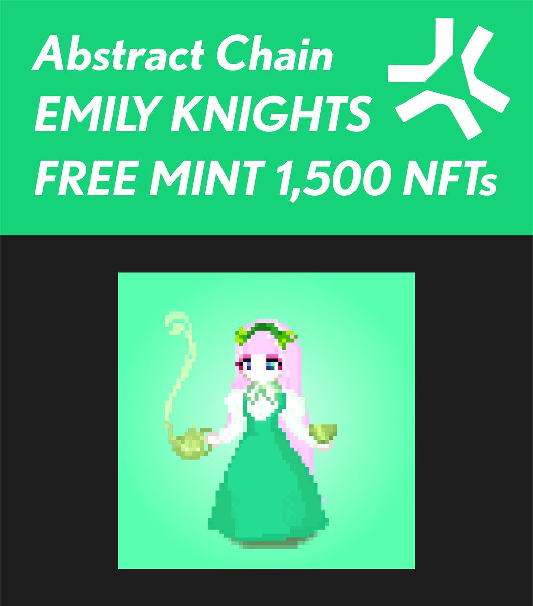 Pimono_NFT's tweet photo. EmilyKnightsからAbstractのFREE MINT NFTを配布します❇️ 

私は30年前からAbstractでのフリミンを考えていたような気もしますので、日本で1番早いという考え方もあります！メインチェーンのGIVEAWAYも同時開催しますので、こちらも是非ご参加ください🎁

🔯Free  mint 
❇️1/14 19:00 〜 1/19 24:00
❇️ MAX 10MINT 
❇️Total Supply | 1500

🔯GIVE AWAY 
以下条件達成の方からお一人にメインネットVerのNFTをエアドロいたします🫰
🎁follow @Pimono_NFT 
🎁RT this Post 

@AbstractJP @FreeeOnAbstract
link: ⬇️