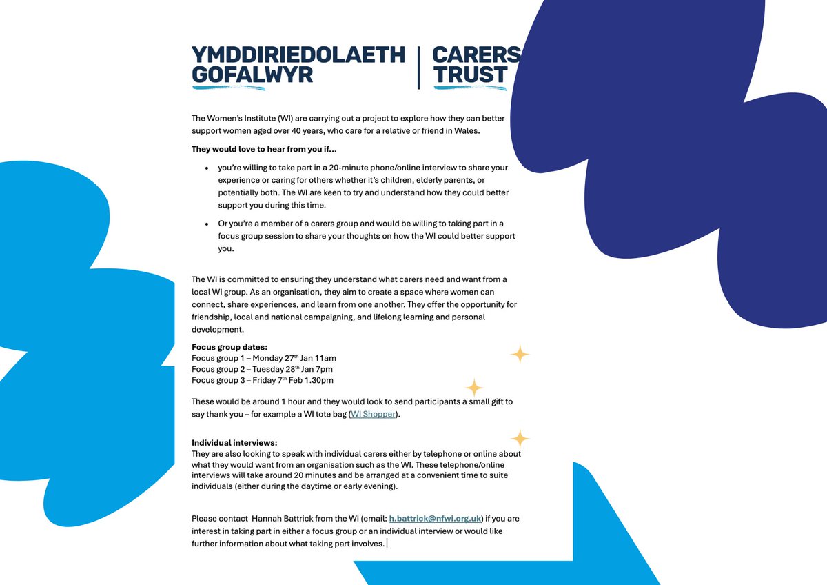 The Women's Institute (WI) is undertaking an initiative aimed at discovering ways to enhance support for women over the age of 40 in Wales, who provide care for a family member or friend.
#caregiving #care #dementia #nurselife
#uk
#causes #community #hope #nonprofit #socialimpact