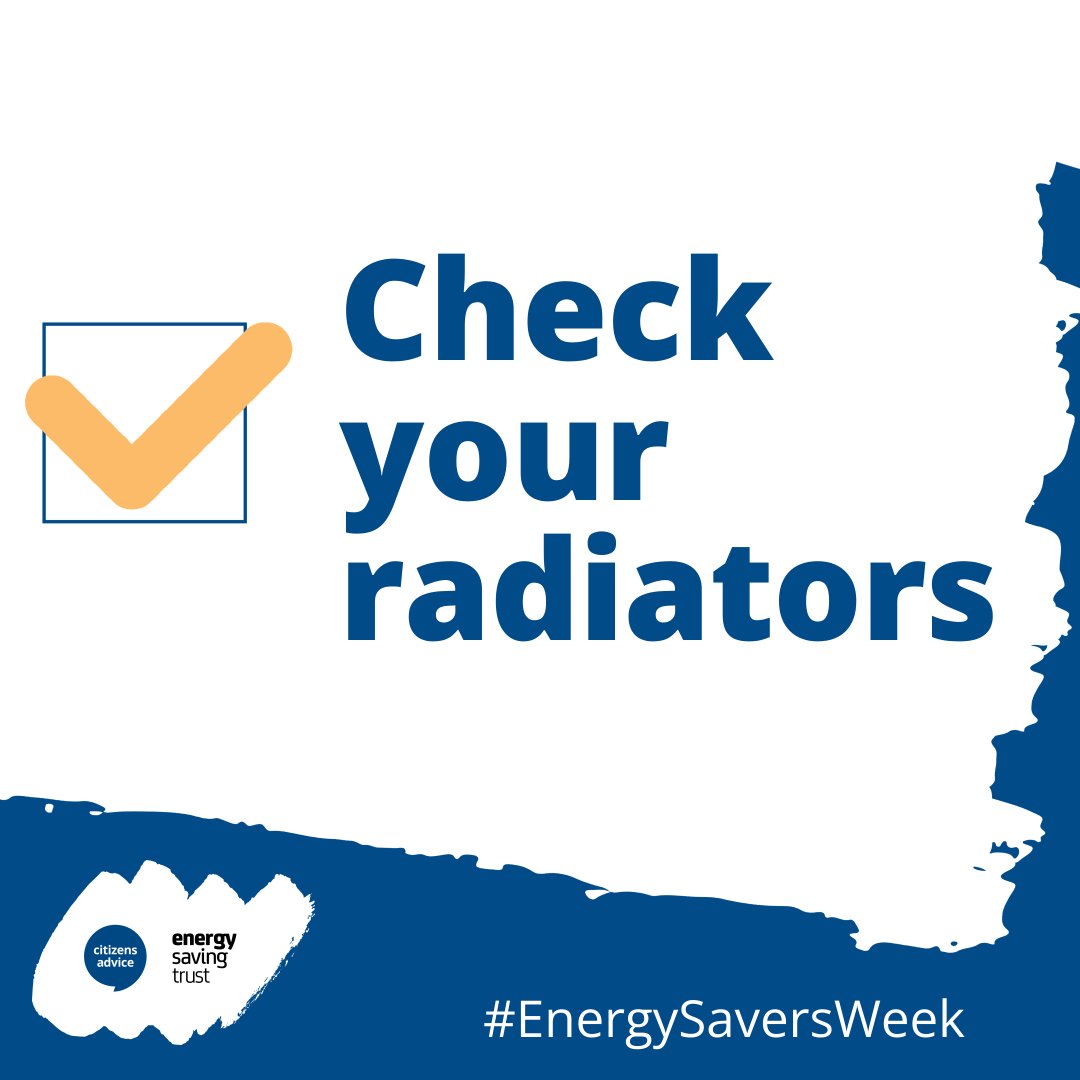 🔥 Today’s #EnergySaversWeek tip is to check your radiators.
Bleeding your radiators and understanding your thermostatic radiator valves can help you make sure your radiators are giving off as much heat as possible.
Check out the full tips  on our website
bit.ly/3sPCai5