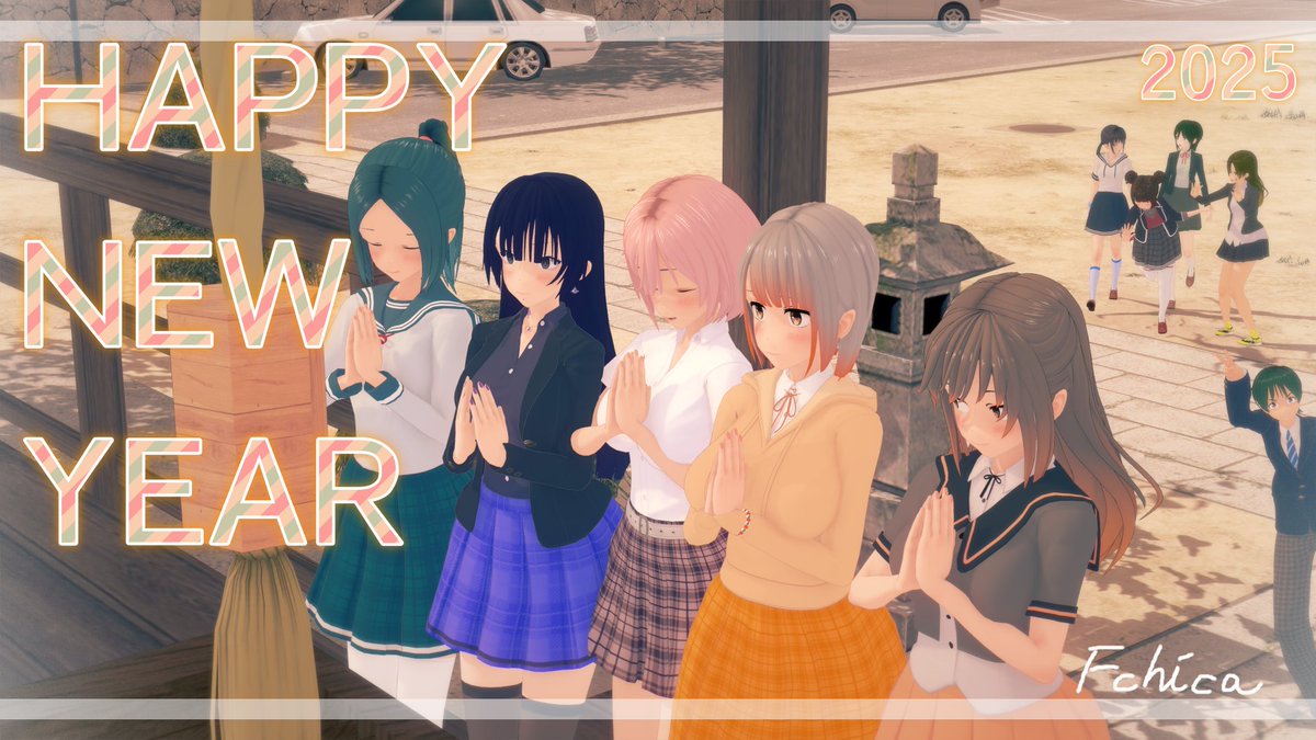 Fchika6's tweet photo. だいぶ遅れましたがあけましておめでとうございます！それとお久しぶりです～！また近々Pixiv更新するので今のうちにFchikaのこと思い出しておいてくださいー！ https://t.co/ZGrIxQZwTu