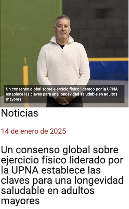 mikelizquierdo_'s tweet photo. 📰 Nuevo consenso global liderado por la @UPNA @navarrabiomed resalta la importancia del ejercicio físico como prioridad de salud pública para prevenir y tratar enfermedades en adultos mayores.

El informe dirigido por Mikel Izquierdo propone claves para una longevidad saludable y activa. ¡Descubre más aquí! 🔗⬇️ https://t.co/rp43Sr6QeZ

#EjercicioFísico #SaludPública #Longevidad #Investigación #SaludActiva #UPNA