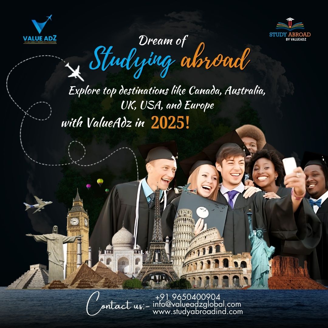 abroadind's tweet photo. ✨ Dream of Studying Abroad? 🌏

📚 Explore top destinations for 2025 with ValueAdz:
🇨🇦 Canada | 🇦🇺 Australia | 🇬🇧 UK | 🇺🇸 USA | 🇪🇺 Europe

📱 +91 9650400904
📧 info@valueadzglobal.com
🌐 https://t.co/TVEYmrHyl6

#studyabroad #globaleducation #valueadz #canada #australia #uk https://t.co/BIRF43wydT