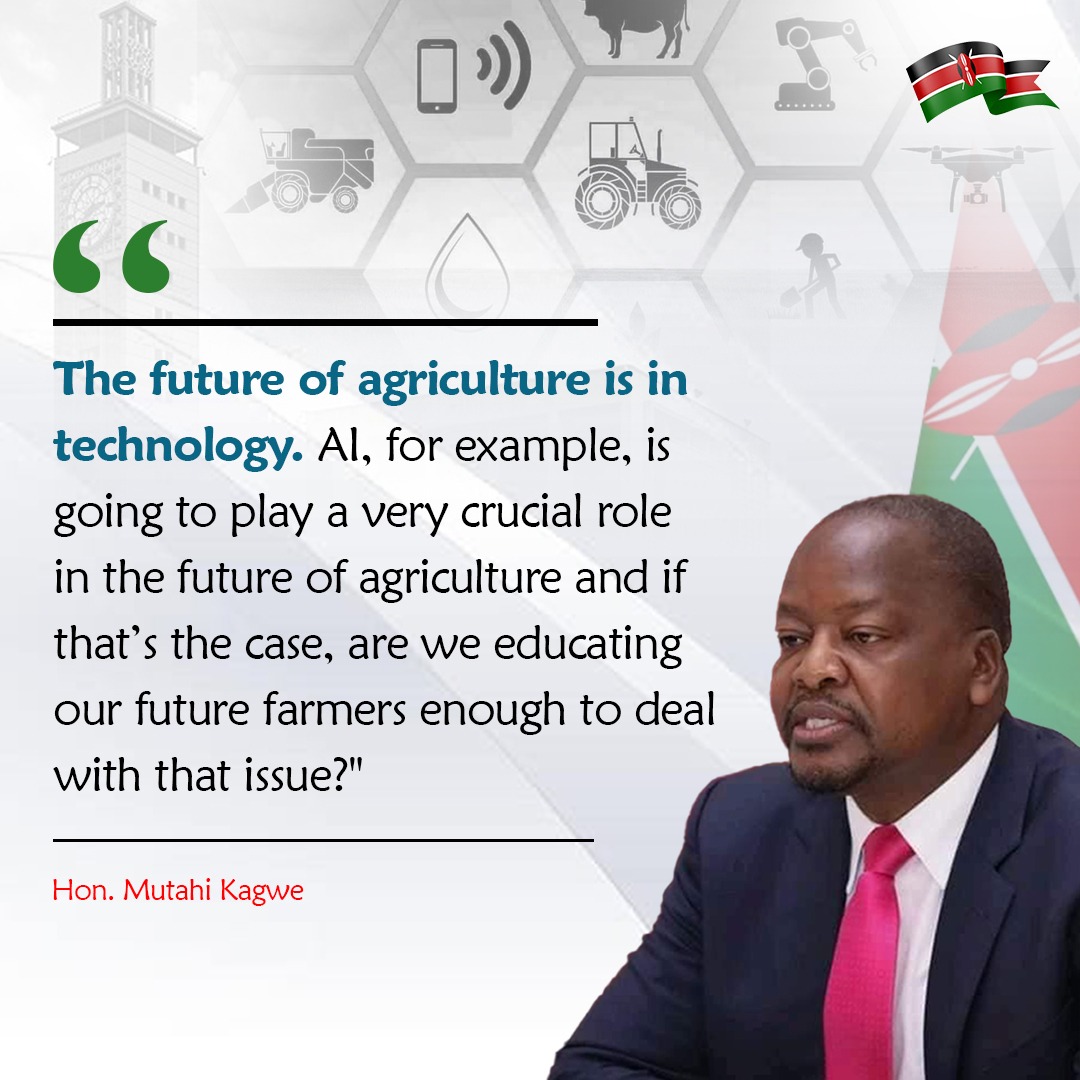 Hellen_Gatuku's tweet photo. Mutahi Kagwe's second name should be pioneer. He spearheaded the first Fiber Optic Cable project for Eastern Africa so when he promises with such a confident tone that the future of agriculture is in Technology, we fully trust him and his capability. https://t.co/Sy8bgqv9f4