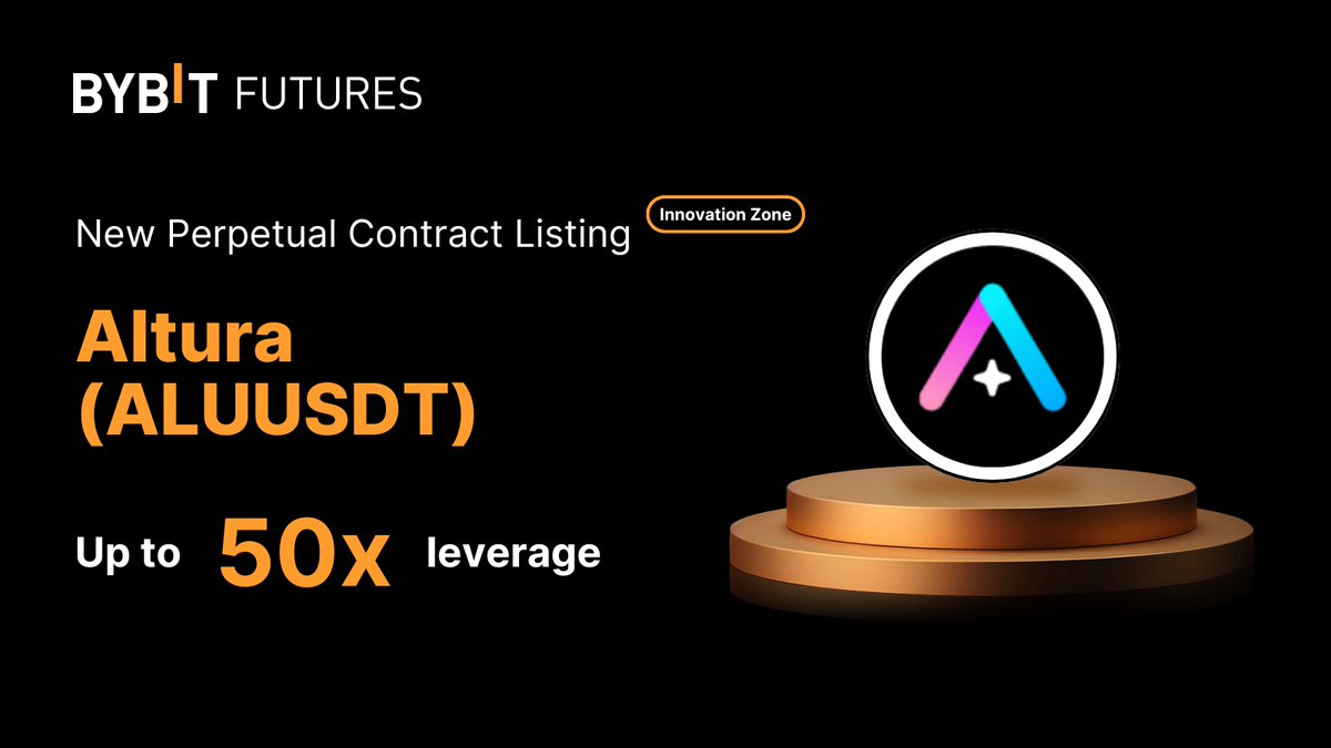 🚀 #ALUUSDT Perpetual Contract is now LIVE on #BybitContract with <a href="/altura/">Altura</a>!

Trade with up to 50x Leverage.

📈 Trade $ALUUSDT: i.bybit.com/1XDAab3d

#BybitTrading #BybitListing