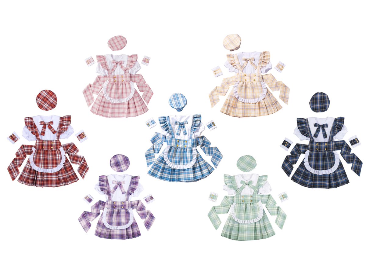 アイドルチェックメイドに新色が仲間入りしたよ〜〜！！
アイドルグループに欠かせない赤❤️
落ち着いた色味で着やすい青💙
グループで着たら絶対可愛い₍ ᐢ. ̫ .ᐢ ₎
#リリパレ

🔗 shop.clearstone.co.jp/collections/ja…