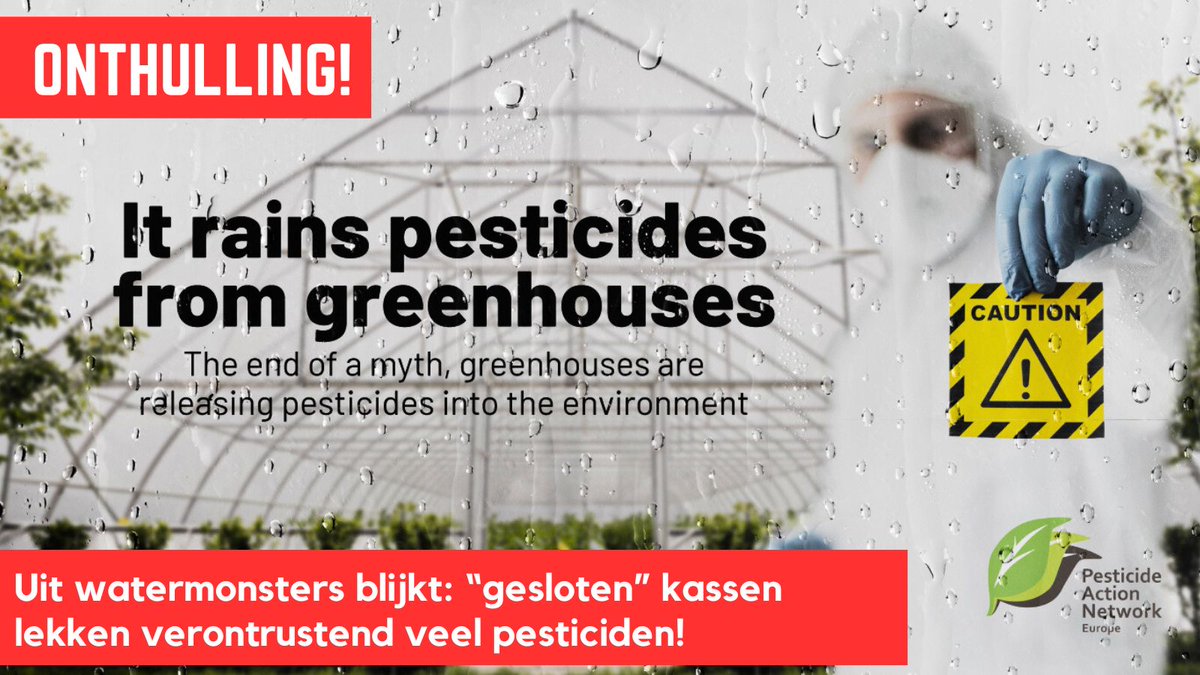 In 2023 kwam PAN NL al met het nieuws dat kassen grote hoeveelheden gif lekten. In één enkel regenwatermonster ontdekten we een cocktail van 35 residuen van bestrijdingsmiddelen. zie  pan-netherlands.org/blog/2023/12/1…

Deze week trekt waterschap Delfland aan de bel
trouw.nl/duurzaamheid-e…
