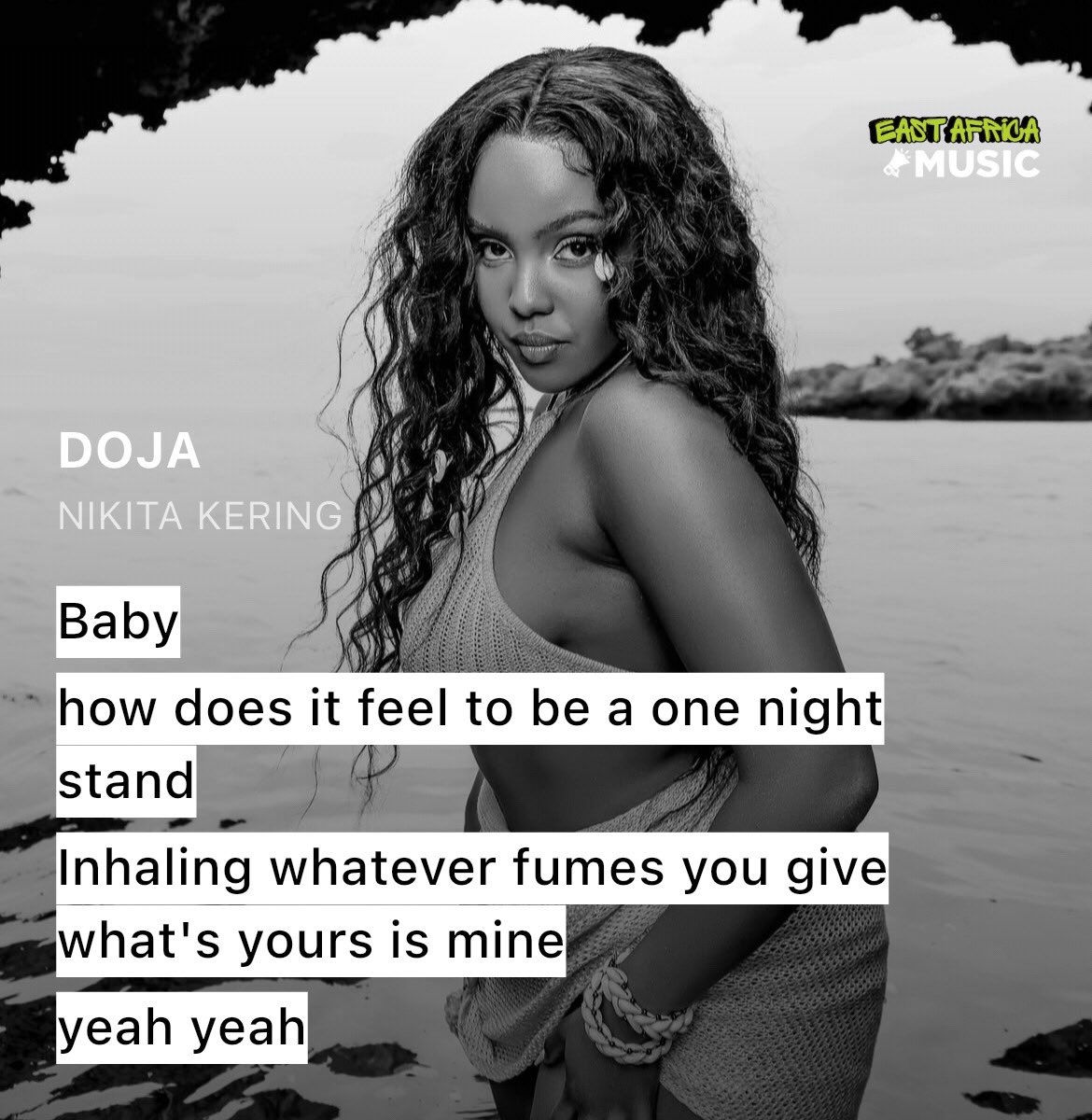 ea_musics's tweet photo. Song: Doja
Artist: @Nikita_Kering 
Released Date: March 8, 2024
Written and Performed by: @nikita_kering 
Producer: @lmbskn 
Co-writer: @savinnahh 

#NikitaKering #Doja #EastAfricanMusic #AfroBeats #SoulfulVibes #kenyan #kenyamusic #kenya #kenya🇰🇪 #lmbskn #music #eamusic https://t.co/Cu86LKsfVT