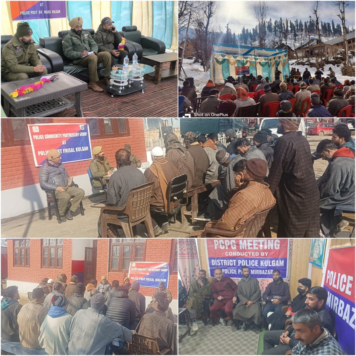 policekulgam's tweet photo. In its ongoing process to address the grievances of general public, Kulgam police facilitates PCPG meetings at PS #Kulgam, PP #Frisal, PP #Mirbazar and at Village #Humpathri, DH Pora. Various issues of public importance were discussed. @JmuKmrPolice @KashmirPolice @DigSkr https://t.co/VjwH61xEbA