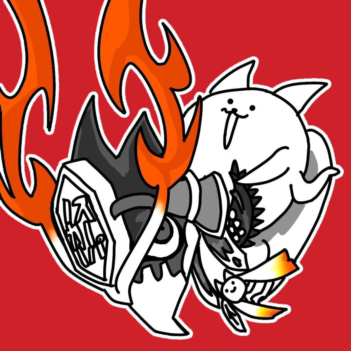 666BLACK666_'s tweet photo. #イラスト  #にゃんこ大戦争 真田幸村と上杉謙信とスーパーカー https://t.co/hgL4VRpEWR
