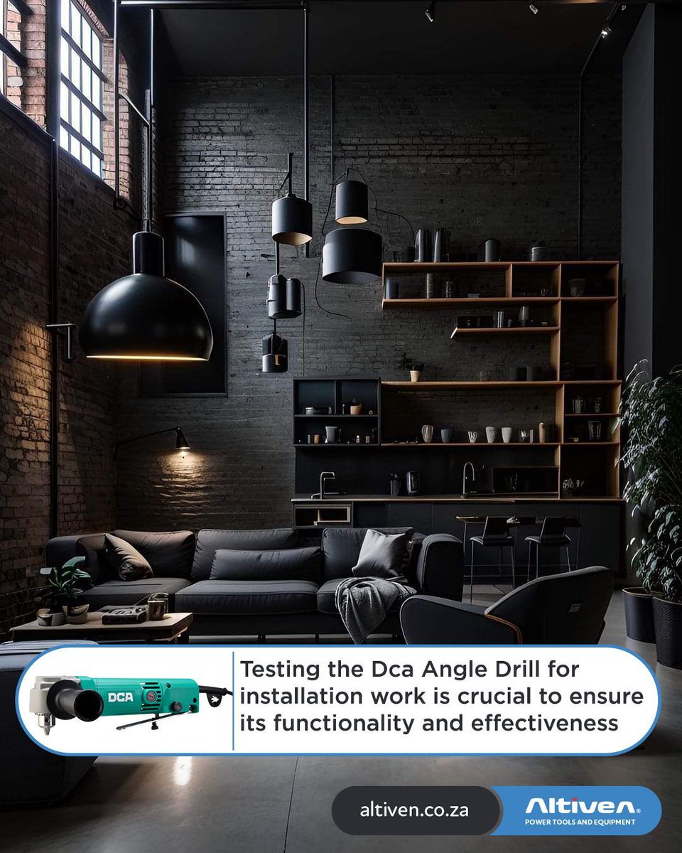 Altiven_za's tweet image. Testing the Dca Angle Drill for installation work is crucial to ensure 
its functionality and effectiveness .

Learn More buff.ly/4cV9y95 
Contact us 074 277 7777

#Altiven #Dcatools #AngleDrill #InstallationWorks #Industrial #ProfessionalTools