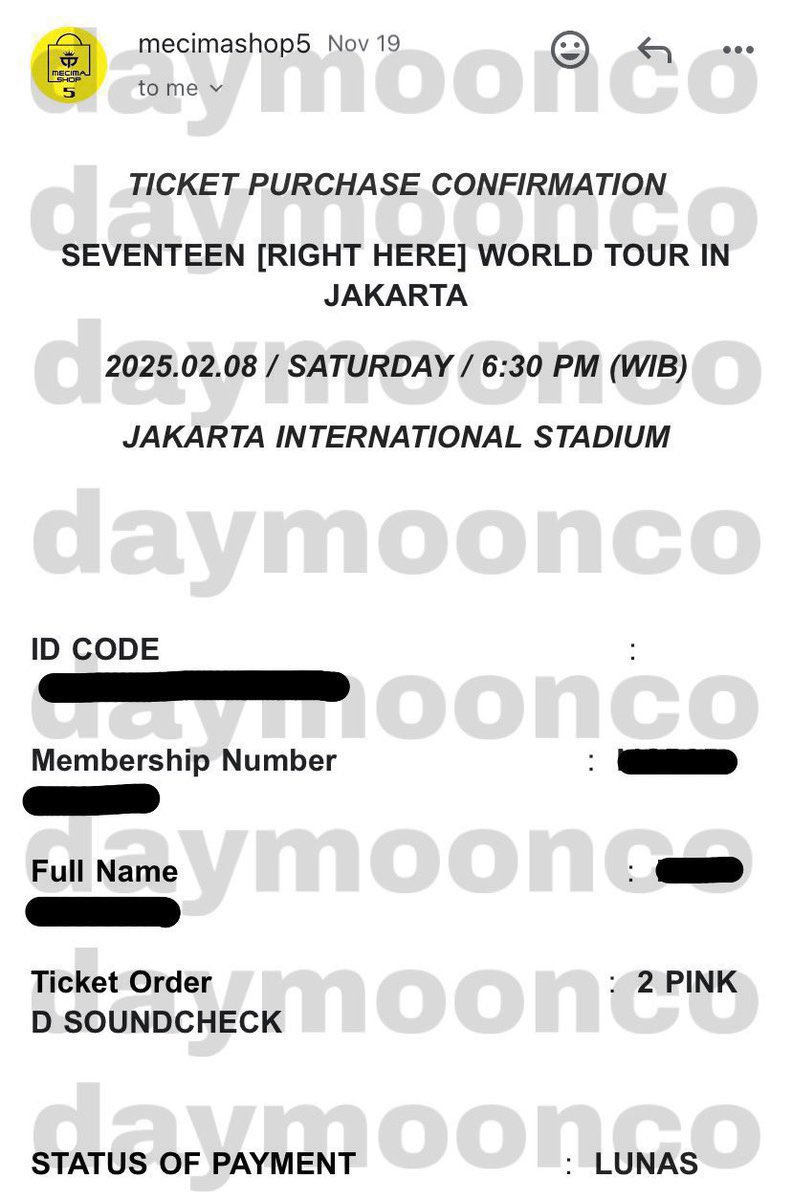 daymoonco's tweet photo. WTS / WANT TO SELL
SEVENTEEN RIGHT HERE JAKARTA

DAY 1 | Pink D | 1tix

‼️HIGH PRICE‼️

• F2F/COD (sby/jkt)
• Companion Ticket (safe)
• Real Time Proof
• INA BANK / WISE

💌dm / kkt
https://t.co/BXVbCQtvUH

양도 콘서트 자카르타 티켓
wtb wtt wts svt jkt pink sc pink soundcheck https://t.co/miuSlXITlE