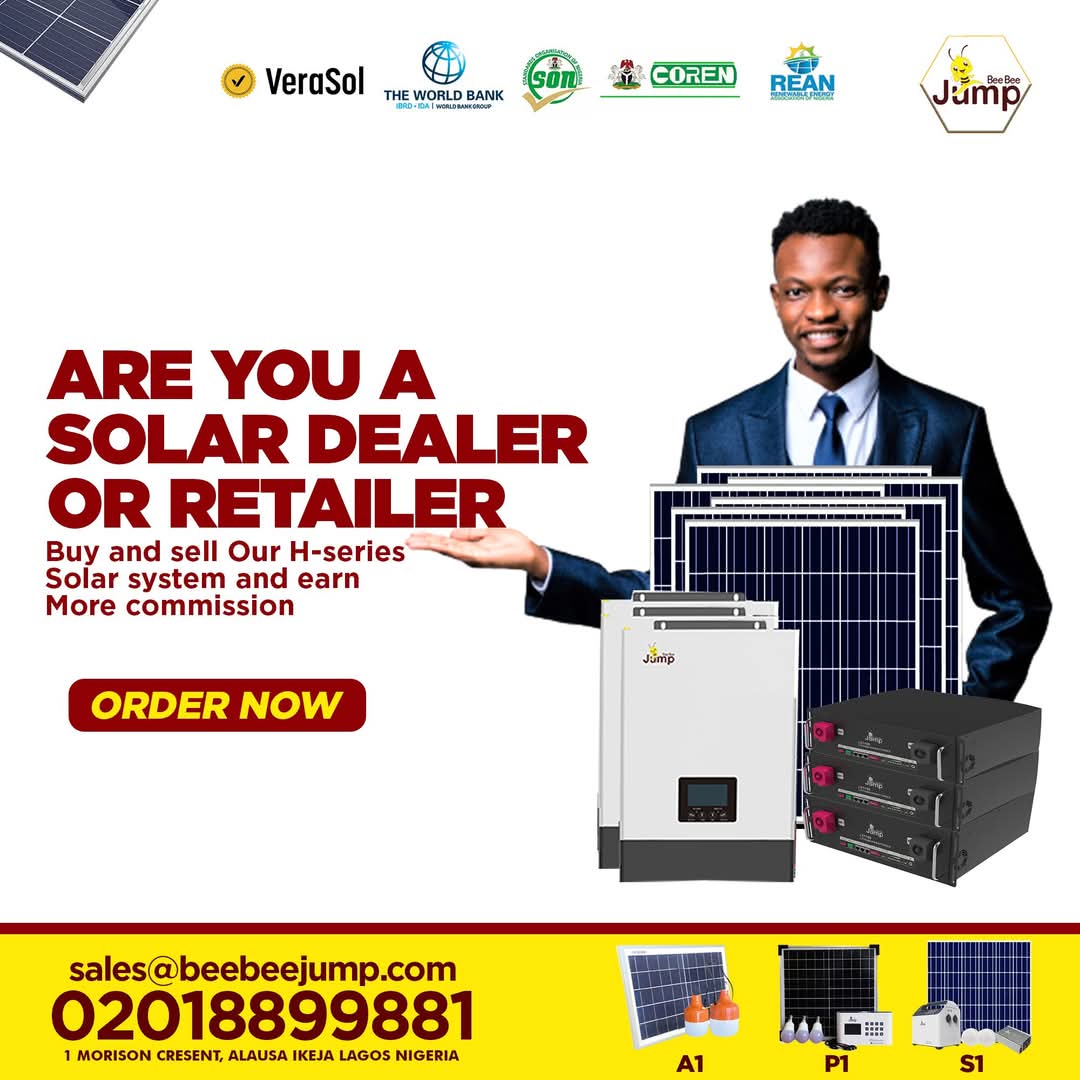 beebeejump's tweet photo. Do you want a better 2025 financially? Will you like to invest in and own a solar business venture?
If your answer to the above questions is YES, then DM now and enjoy good commission on every purchase #beebeejump #solarenergy #dealer #retailer #commission. https://t.co/2SLlLkPGZ7