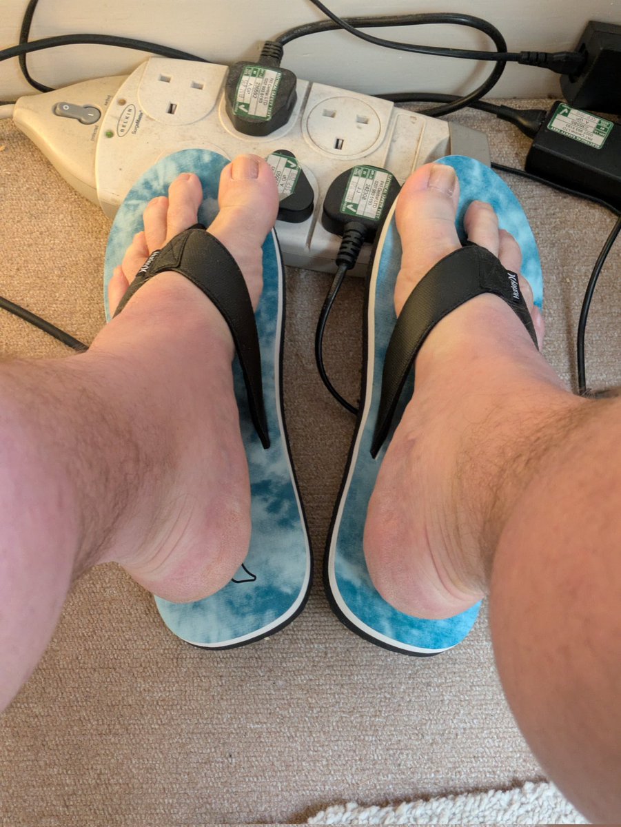 Treated myself to some new flip flops, I'm now at double digits for pairs. It won't be long til the bands of these are soaked in my foot scent like all the others. Can you imagine smelling them? licking them? Having them on your face and dick?