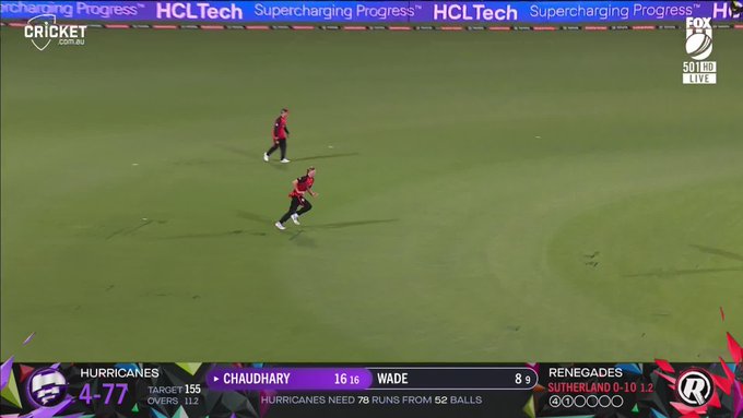 Nikhil Chaudhary goes big off Will Sutherland!  📹 Credits: Twitter/BBL