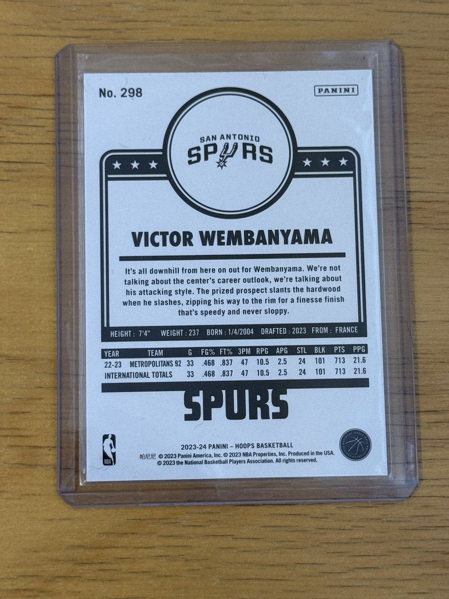 LukeTheDuke4009's tweet photo. Check out 2023-24 #NBAHoops #MT #THFpro #VictorWembanyama #RC #Hoops #Tribute #298 #OnlyCard #SanAntonioSpurs #Card https://t.co/NMH4GAEbqJ #eBay via @eBay https://t.co/avBkUh5pdc