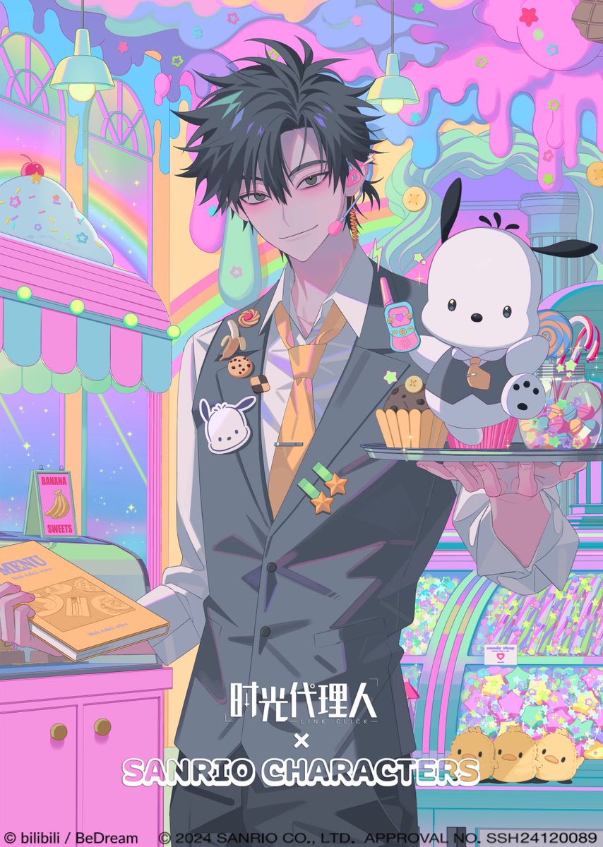 inplick's tweet photo. ［2024］时光代理人&amp;SANRIO CHARACTERS 콜라보 일러스트 작업했습니다. https://t.co/9ogKPKyArh