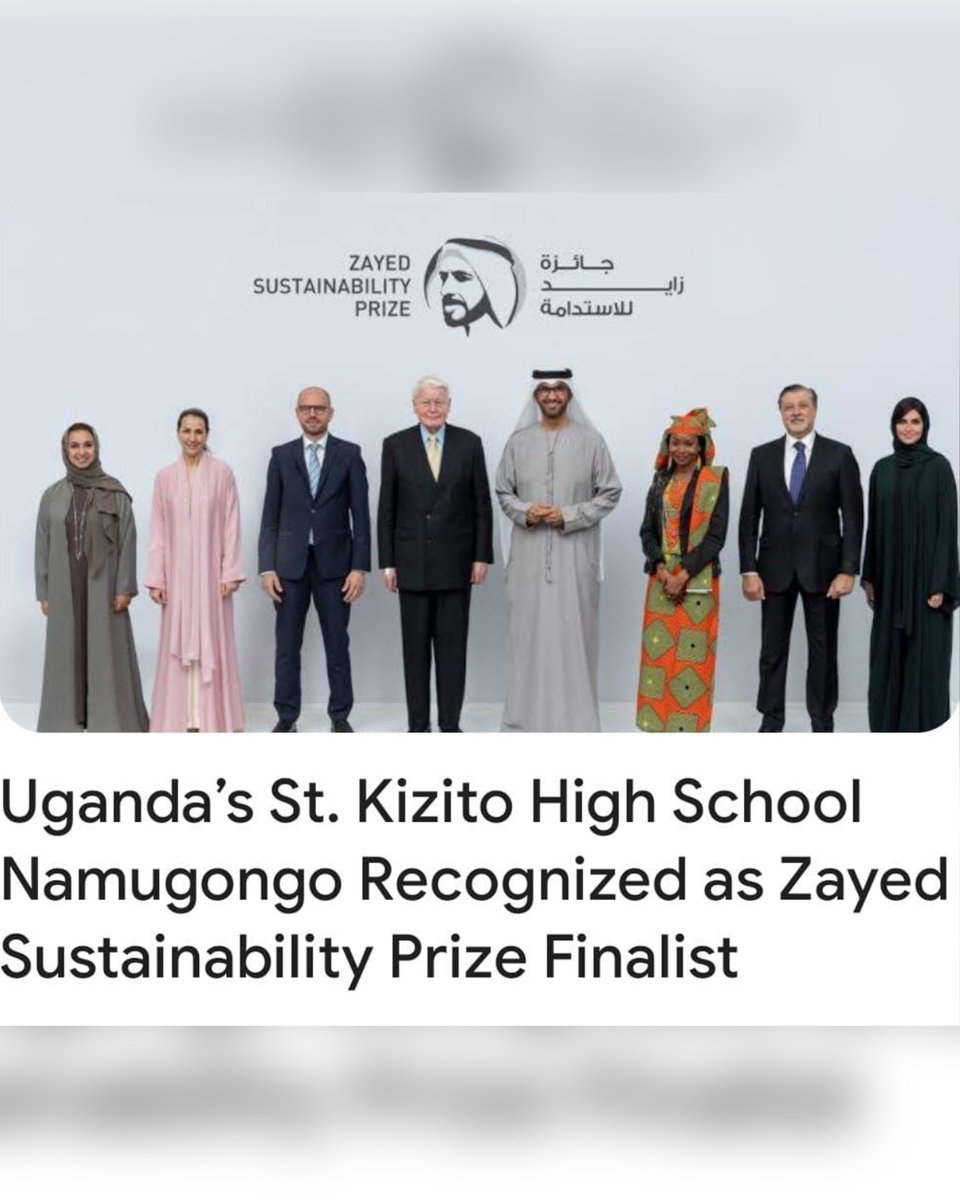🇺🇬✨ Making Uganda Proud! ✨🇺🇬

Today, St. Kizito High School Namugongo takes the global stage in Abu Dhabi as finalists for the #zayedsustainabilityprize 2025 in the Global High Schools, Sub-Saharan Africa category!

#UgandaToTheWorld #InspiringChange