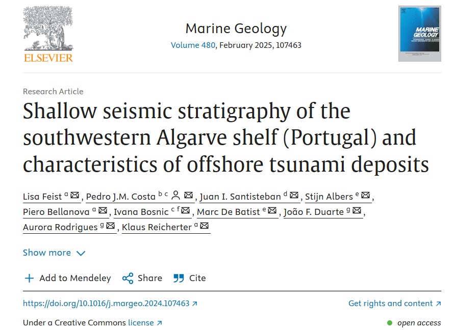 Our new #paper "Shallow #seismic #stratigraphy of the southwestern Algarve shelf (Portugal) and characteristics of #offshore #tsunami deposits" is now available #openaccess: doi.org/10.1016/j.marg…