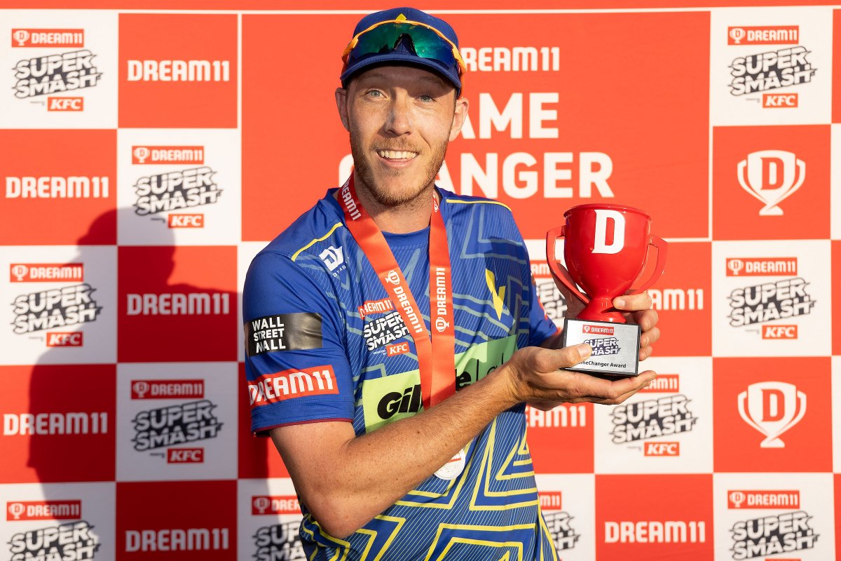 Dream11 Super Smash (@supersmashnz) on Twitter photo Phenomenal with ball in hand! With 2-17 of his 3 overs, sparking the <a href="/otagocricket/">Otago Cricket</a> Volts' victory by 15 runs, tonight's Dream11 GameChanger is Matt Bacon!
Catch up on all scores π on.nzc.nz/3DUx7lt
π·=<a href="/photosportnz/">photosport.nz</a>
#SuperSmashNZ #Cricket #cricketnation Phenomenal with ball in hand! With 2-17 of his 3 overs, sparking the <a href="/otagocricket/">Otago Cricket</a> Volts' victory by 15 runs, tonight's Dream11 GameChanger is Matt Bacon!
Catch up on all scores π on.nzc.nz/3DUx7lt
π·=<a href="/photosportnz/">photosport.nz</a>
#SuperSmashNZ #Cricket #cricketnation