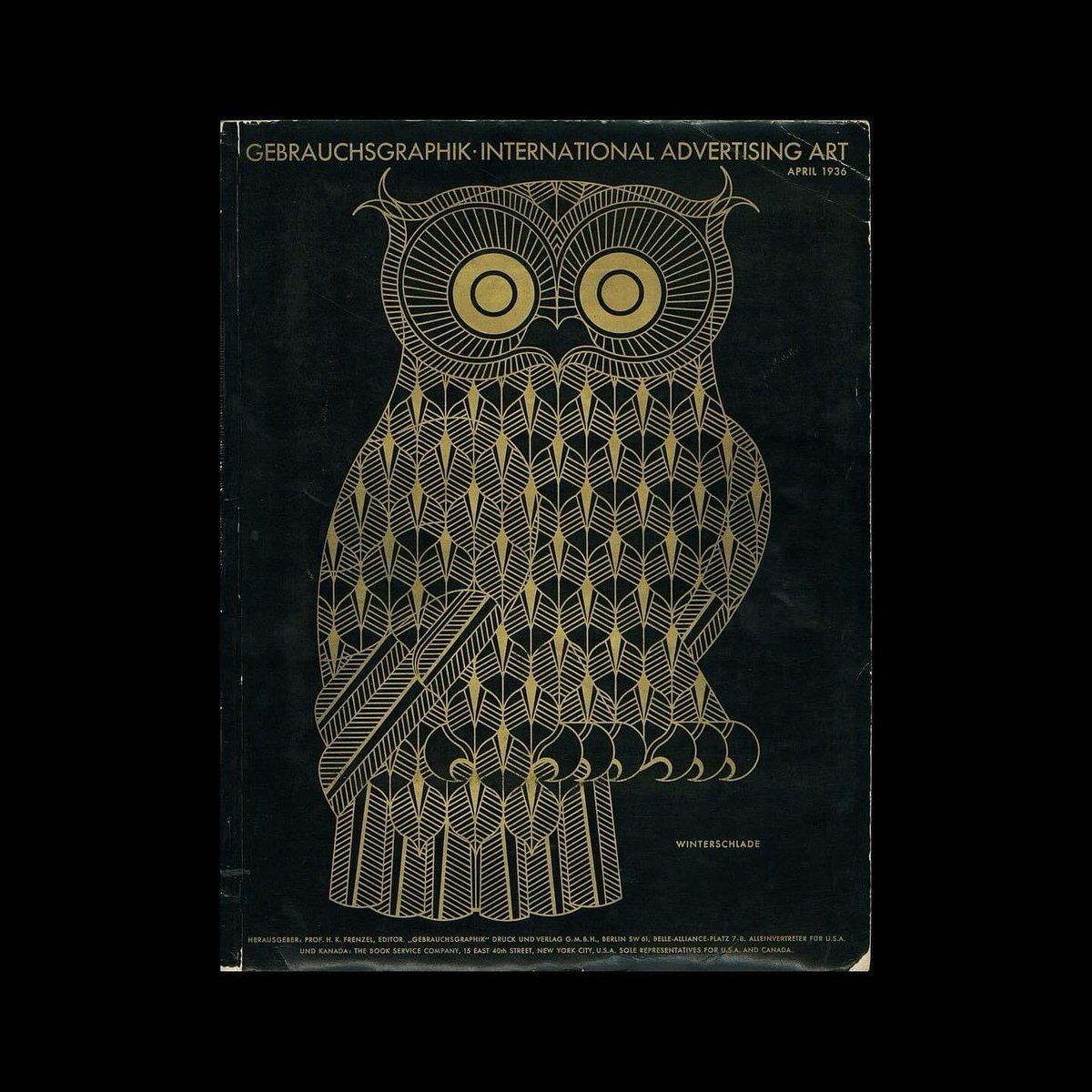 DesignReviewed's tweet photo. Gebrauchsgraphik, 4, 1936. Cover design by Wilhelm Winterschlade
https://t.co/HmUUYvQT5Y
#1930sdesign #30s #gebrauchsgraphik #animalillustration https://t.co/RnxOYMoJAW