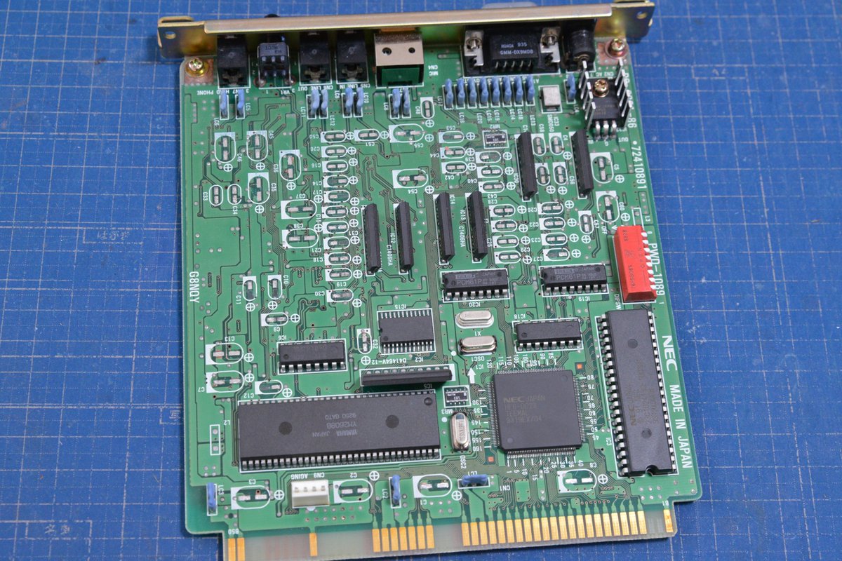 動作確認済コンデンサー交換済みちびおとつきPC-9801-86（86音源）ボード 作業役務】 PC-9801-86 FM音源サウンドボードのコンデンサ部品交換と高