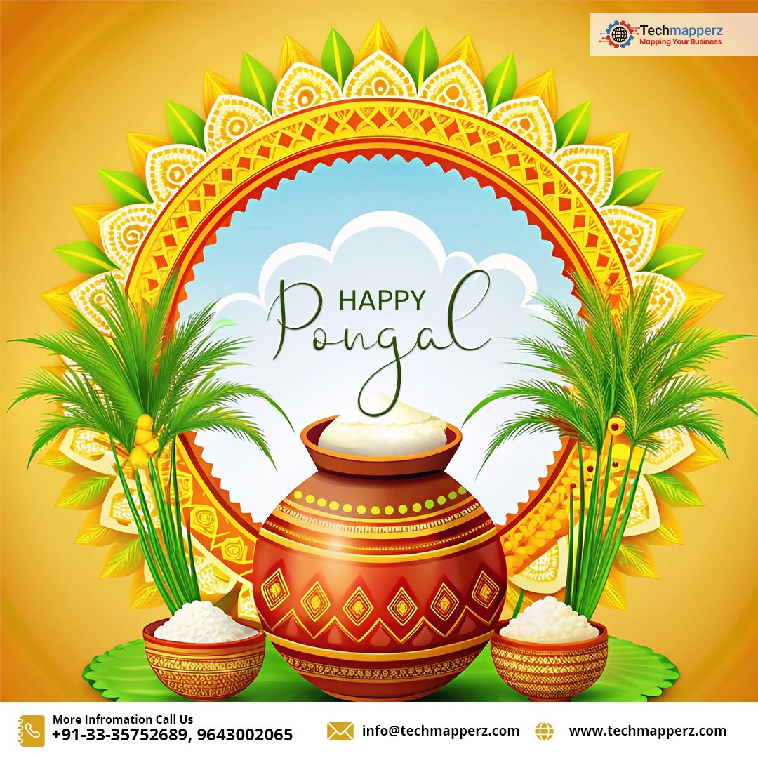Techmapperzllp's tweet photo. Wishing you a joyful Pongal! 🌾✨ May this festival spark innovation, strengthen connections, and lead to success in all your IT endeavours. Let's code to new heights and achieve greater milestones together!

Follow @Techmapperz 
#techmapperz #pongalcelebration #Pongal2025 https://t.co/R0G9IxRPvS