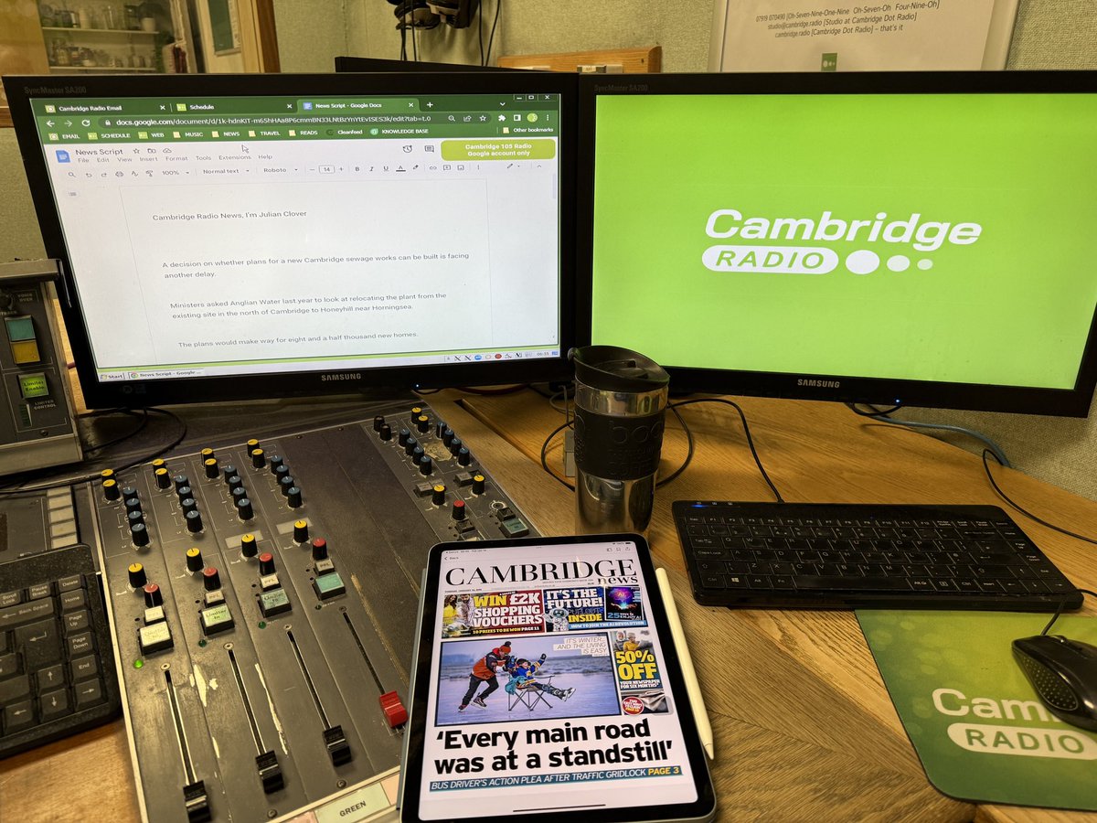 Julian Clover (@julianclover) on Twitter photo Good Morning! Cambridge Breakfast on <a href="/cambridgeradio/">Cambridge Radio</a> with Abbey in Action, Cambridge Spies, Pineapple Pizza and great music. Good Morning! Cambridge Breakfast on <a href="/cambridgeradio/">Cambridge Radio</a> with Abbey in Action, Cambridge Spies, Pineapple Pizza and great music.
