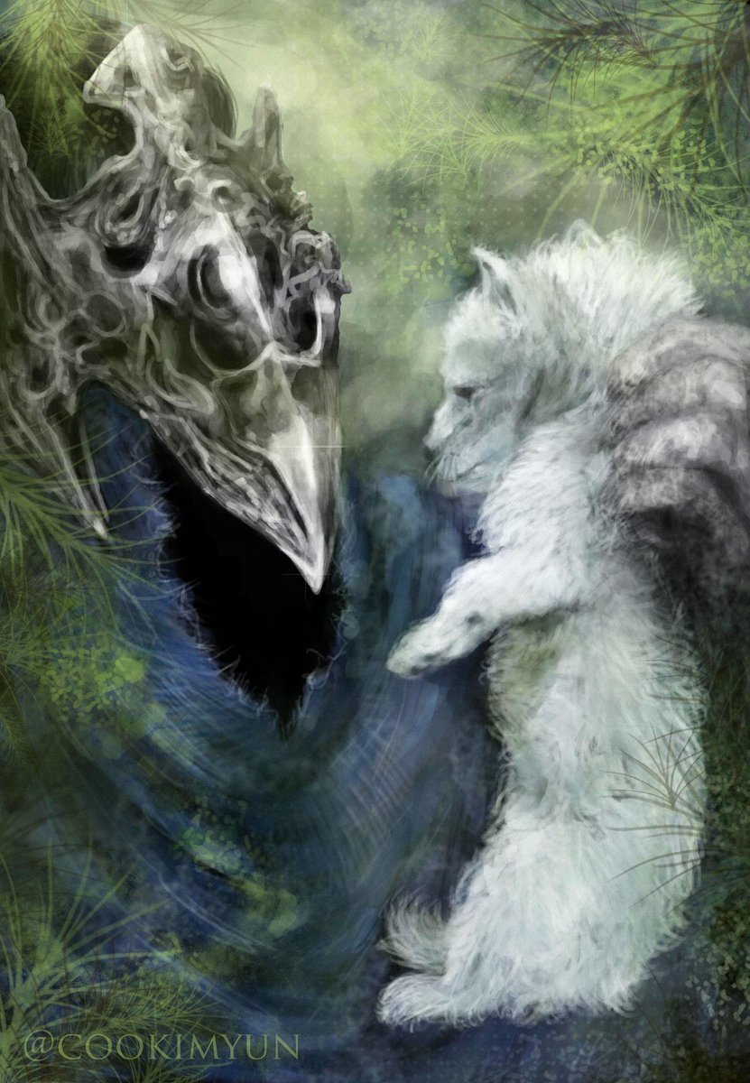 cookimyun's tweet photo. Artorias and Little Sif https://t.co/sye7UvGhj8