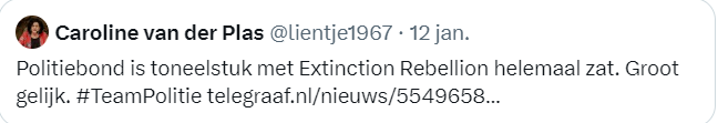 Marlenemclara's tweet photo. Amper 2 weken geleden dikke middelvinger naar @Politie (te laf voor vuurwerkverbod), nu 'steun'. Veel schijnheiliger dan @lientje1967 vind je ze niet. #nepperd https://t.co/u2dJi6W1hS