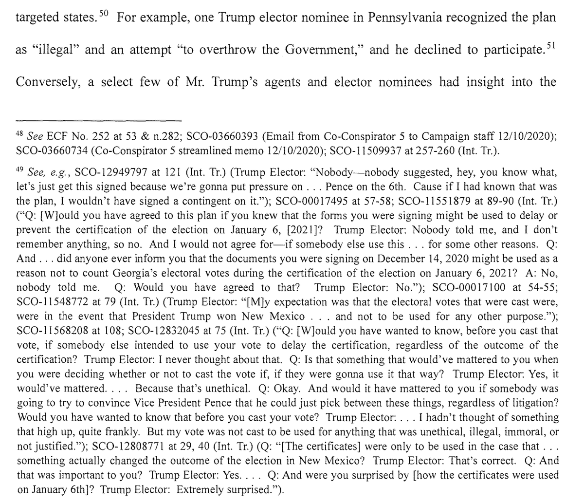 kyledcheney's tweet photo. Also, I believe some of these direct quotes from interviews with false Trump electors, who claimed to be duped, are new. https://t.co/C36sAfaszl https://t.co/xwCY693bCj