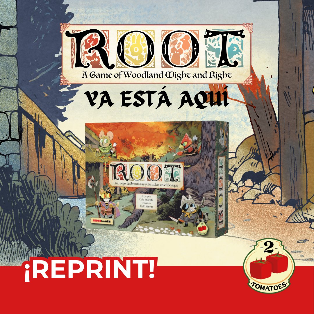 2TomatoesGms's tweet photo. Ya tenemos stock de Root en la web, hemos enviado a tus tiendas de confianza y... no ha venido solo!! En los próximos días te contaremos qué ofrecen las expansiones para una dinámica de juego aún más guerrera!!

👥 2-4 ⌚️ 60-90 min 👣 +10 años 

#juegosdemesa #boadgames #bgg https://t.co/v58qUNBcxV